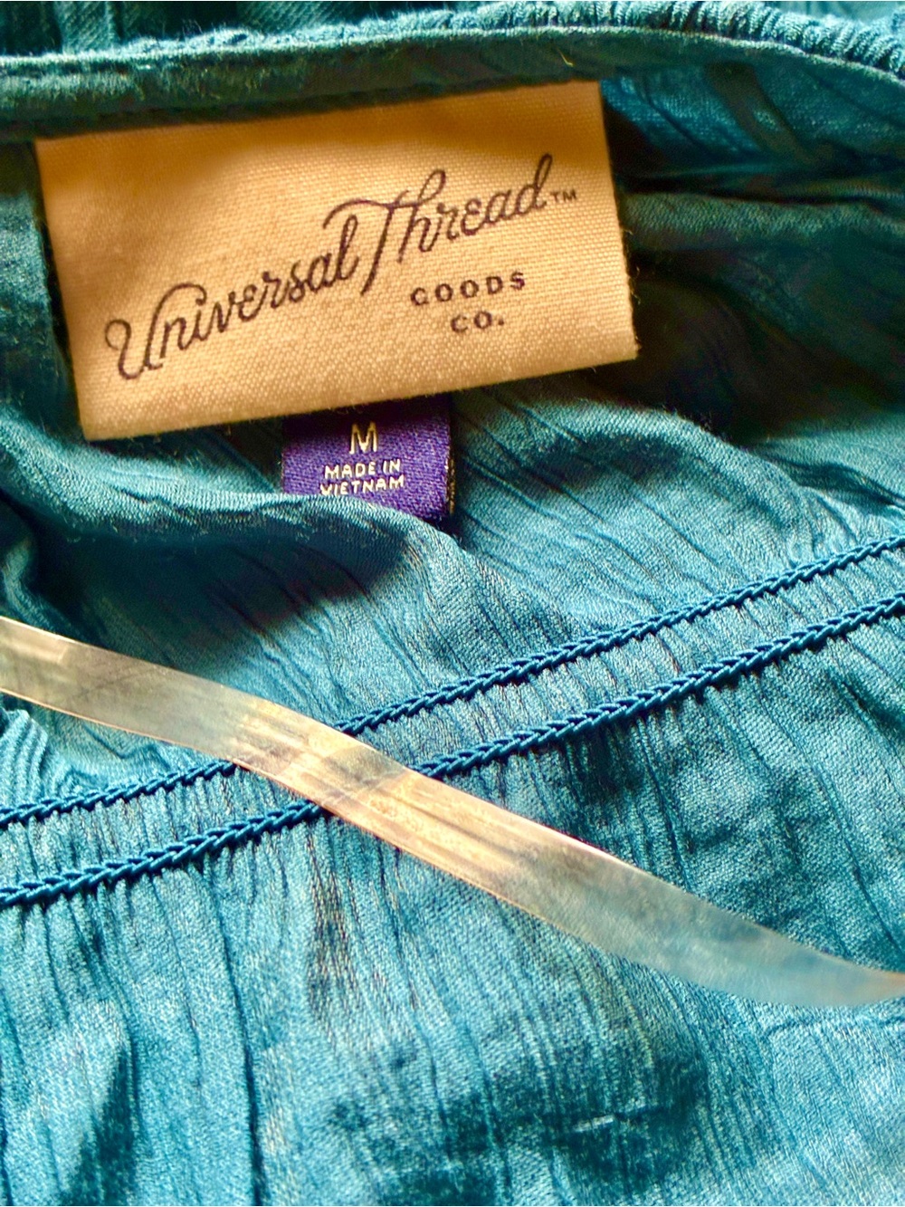 Universal Thread Turquoise Blue V-Neck Long-Sleeve Mini Dress - Picture 4 of 4